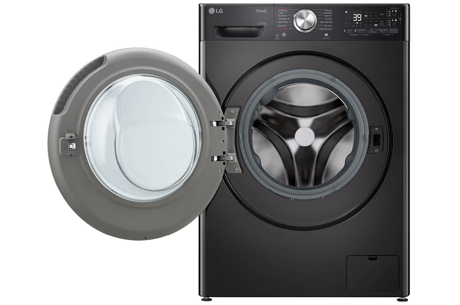 LG F4Y9LDP2Z washer dryer Freestanding Front-load Black – image 2