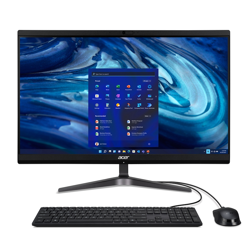 Acer Veriton Z2514G Intel® Core™ i5 i5-1335U 60.5 cm (23.8″) 1920 x 1080 pixels All-in-One PC 8 GB DDR4-SDRAM 256 GB SSD Windows 11 Pro Wi-Fi 6 (802.11ax) Black image 1