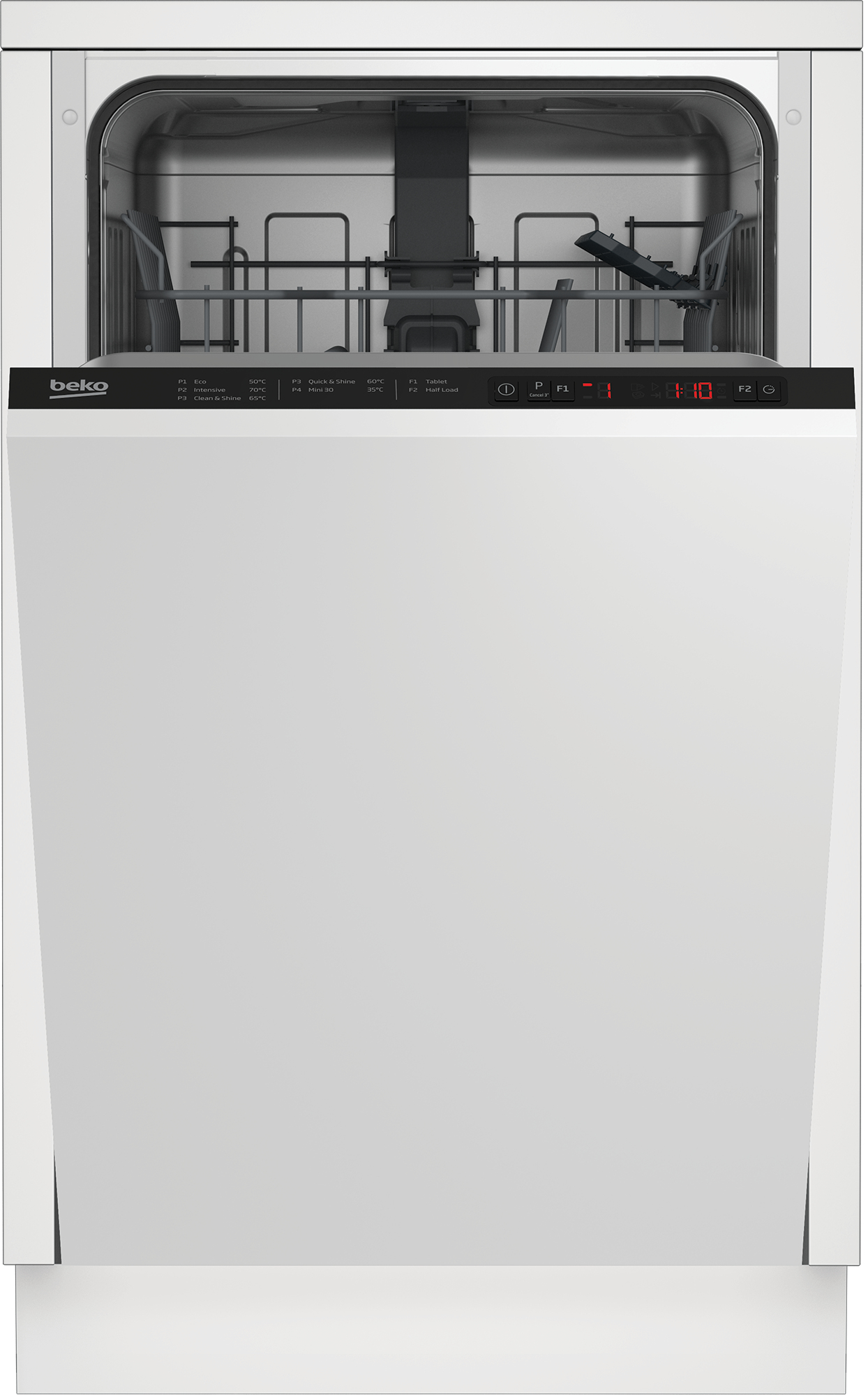 Beko DIS15022 Integrated Slimline Dishwasher with Mini 30' – image 1