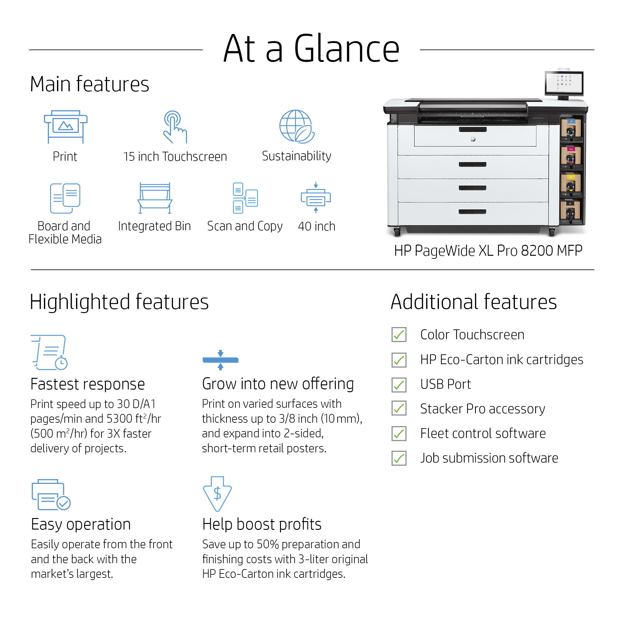 HP PageWide XL Pro 8200 MFP Printer – image 3