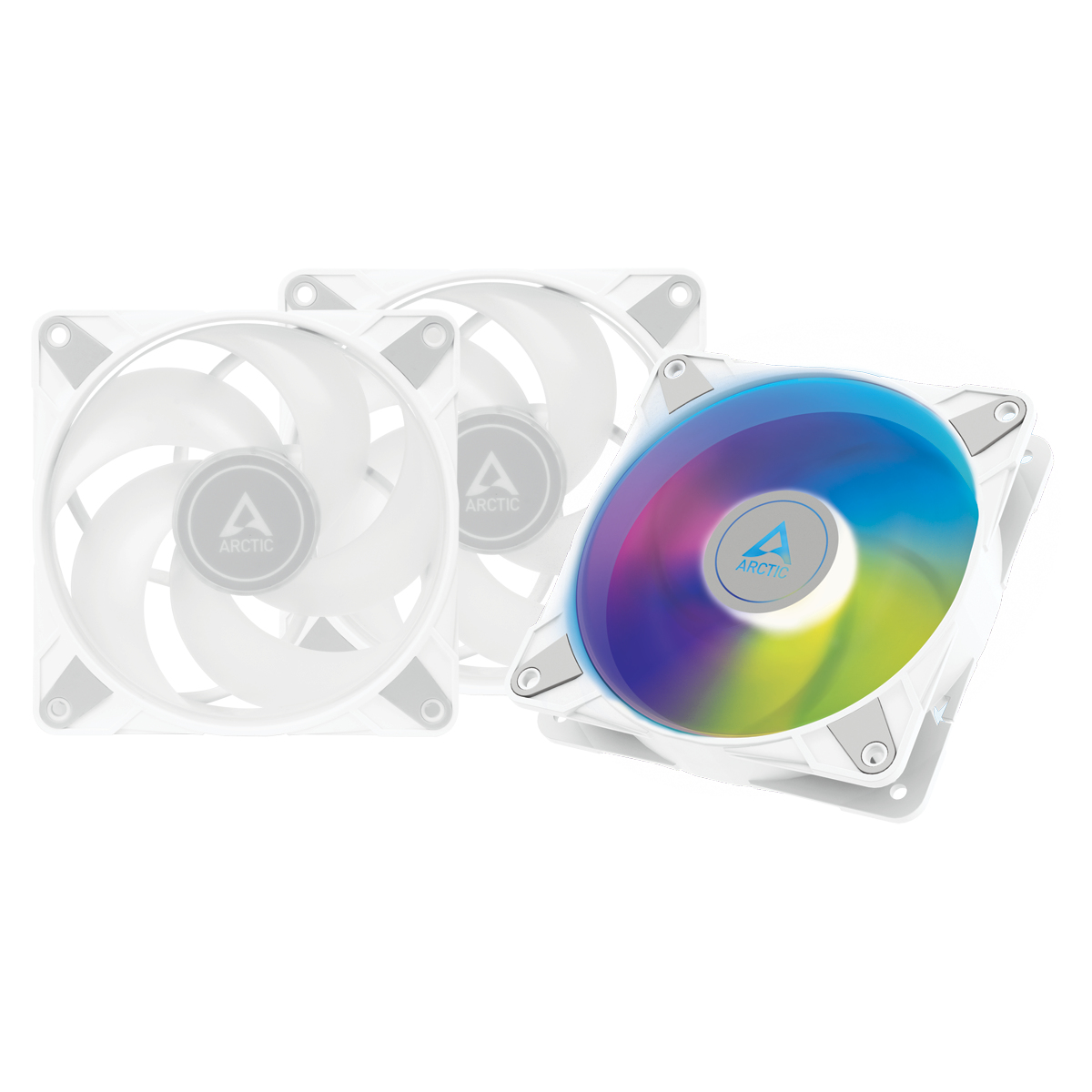 Arctic Cooling Semi-passive 120 mm Case Fan with digital A-RGB | Value Pack - 3 Pack | SKU CA-P12PAW3