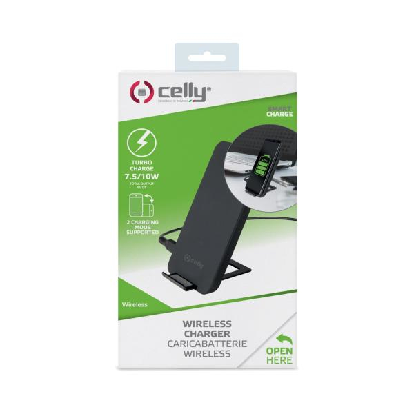 Celly WLFASTSTANDBK mobile device charger Smartphone Black DC Wireless charging Indoor – image 4