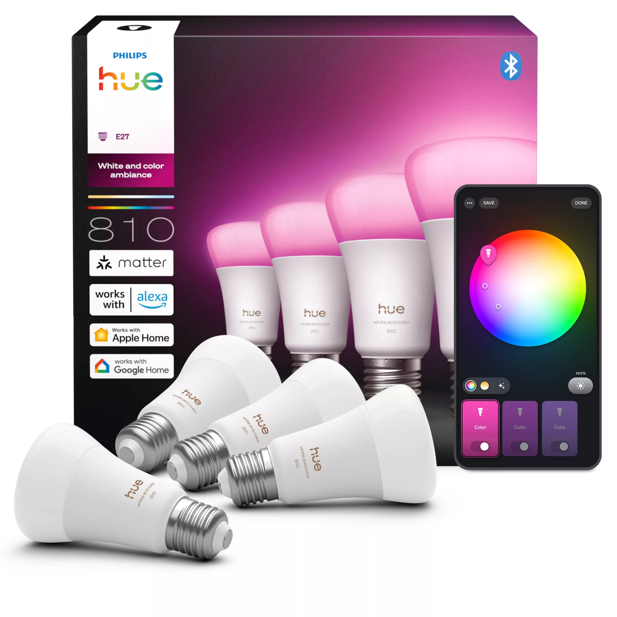 Philips by Signify Philips Hue White and colour ambience A60 – E27 smart bulb – 810 – image 3