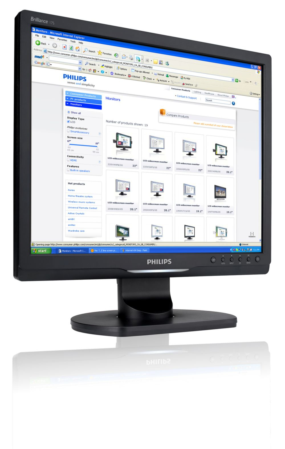 Philips Brilliance LCD monitor with SmartImage 17S1SB/05 – image 1