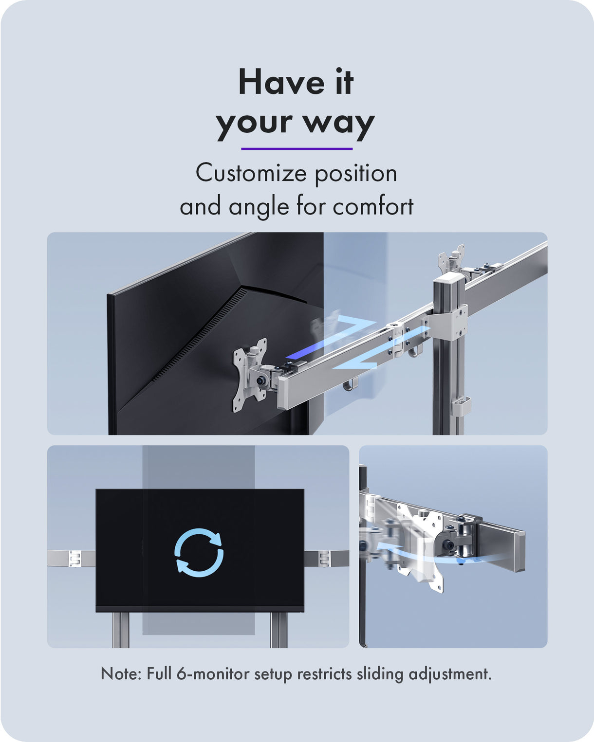 Monitorständer IcyBox für 6x 32 Monitore Diamond Stand 666
