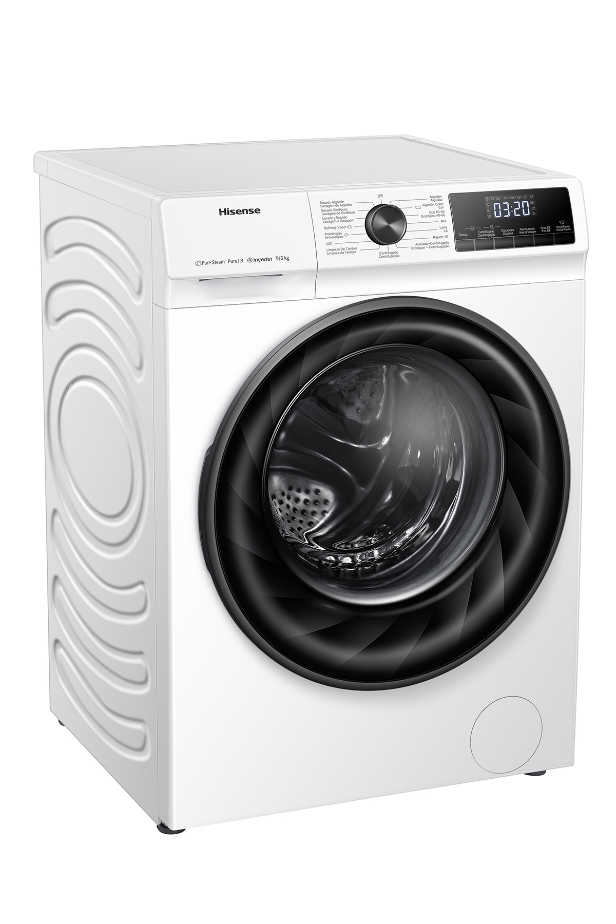 Hisense WDQY901428VJM washer dryer Freestanding Front-load Black, White – image 4