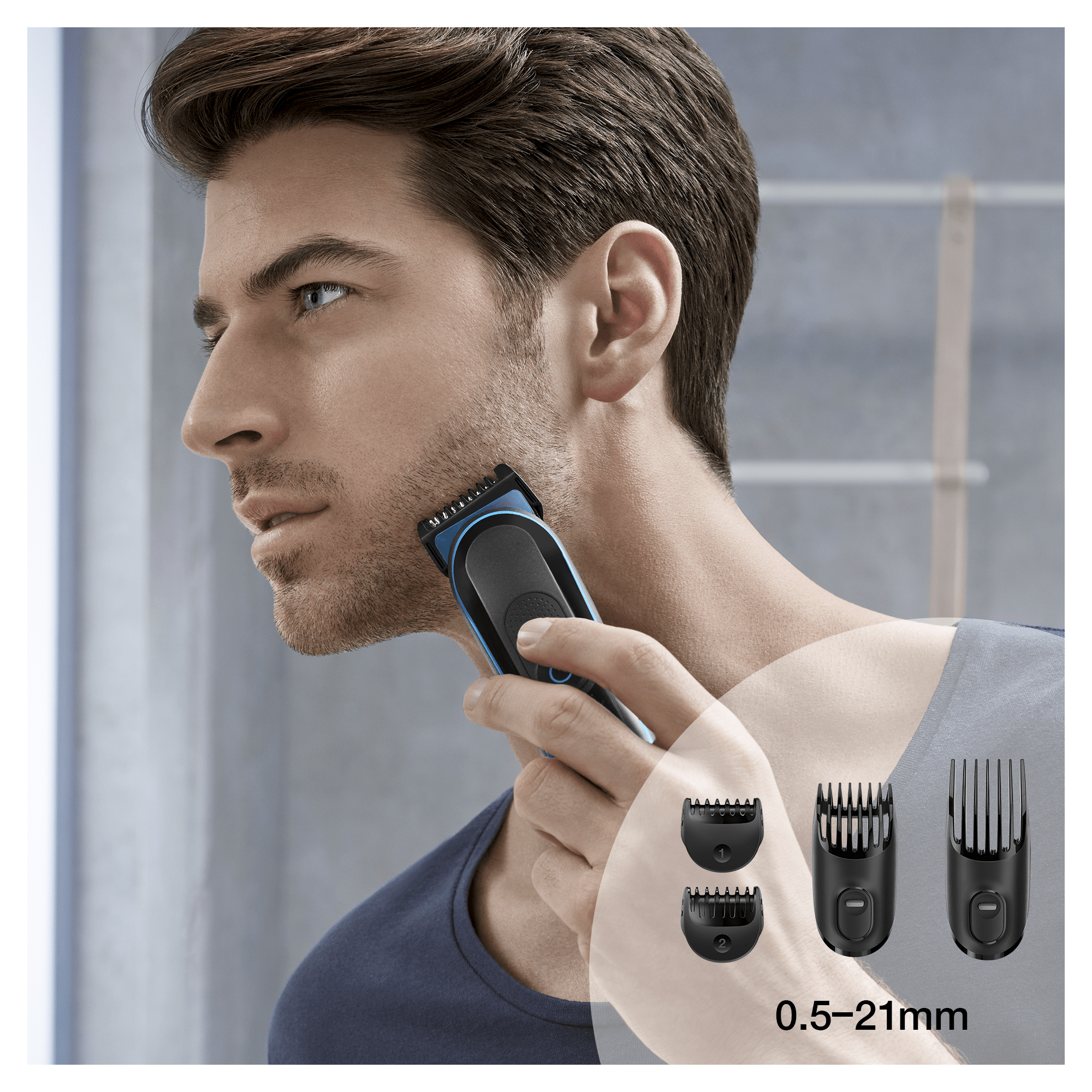 Braun Multigroomer 81644031 men's shaver Foil shaver Trimmer Black, Blue – image 3