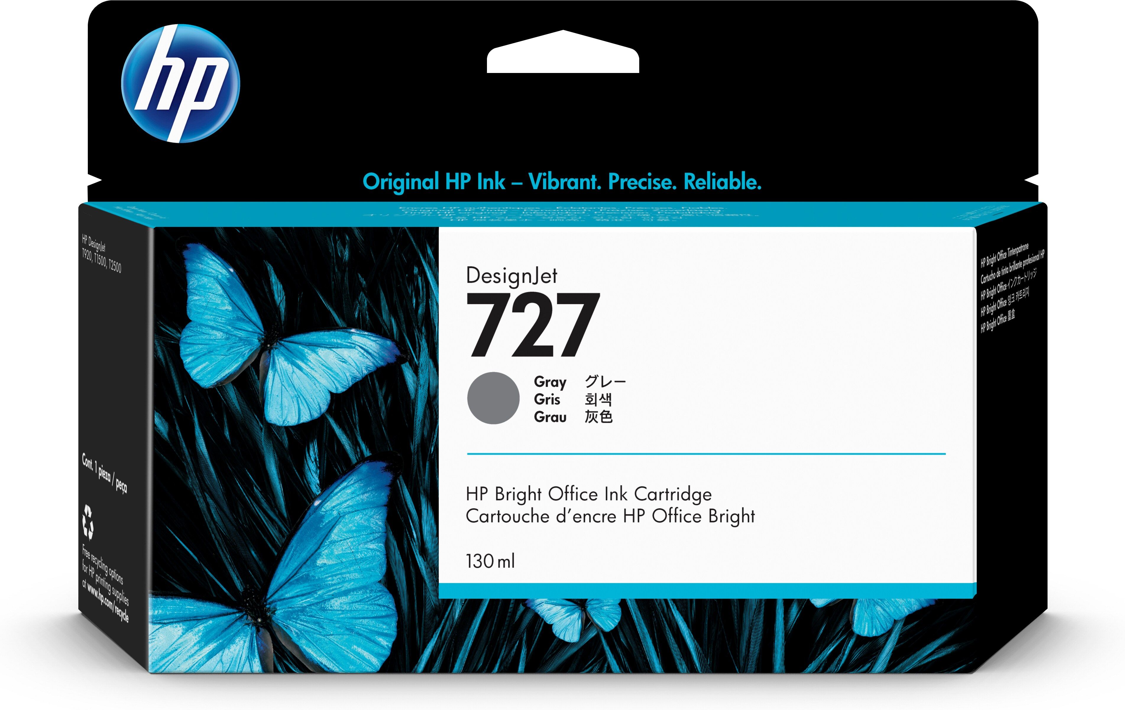 Cartucho De Tinta Hp 727 Gris Original (B3P24A) - B3P24A