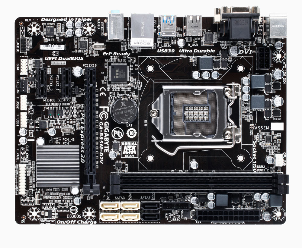 GIGABYTE GA-B85M-D2V motherboard Intel® B85 LGA 1150 (Socket H3) micro ATX – image 1