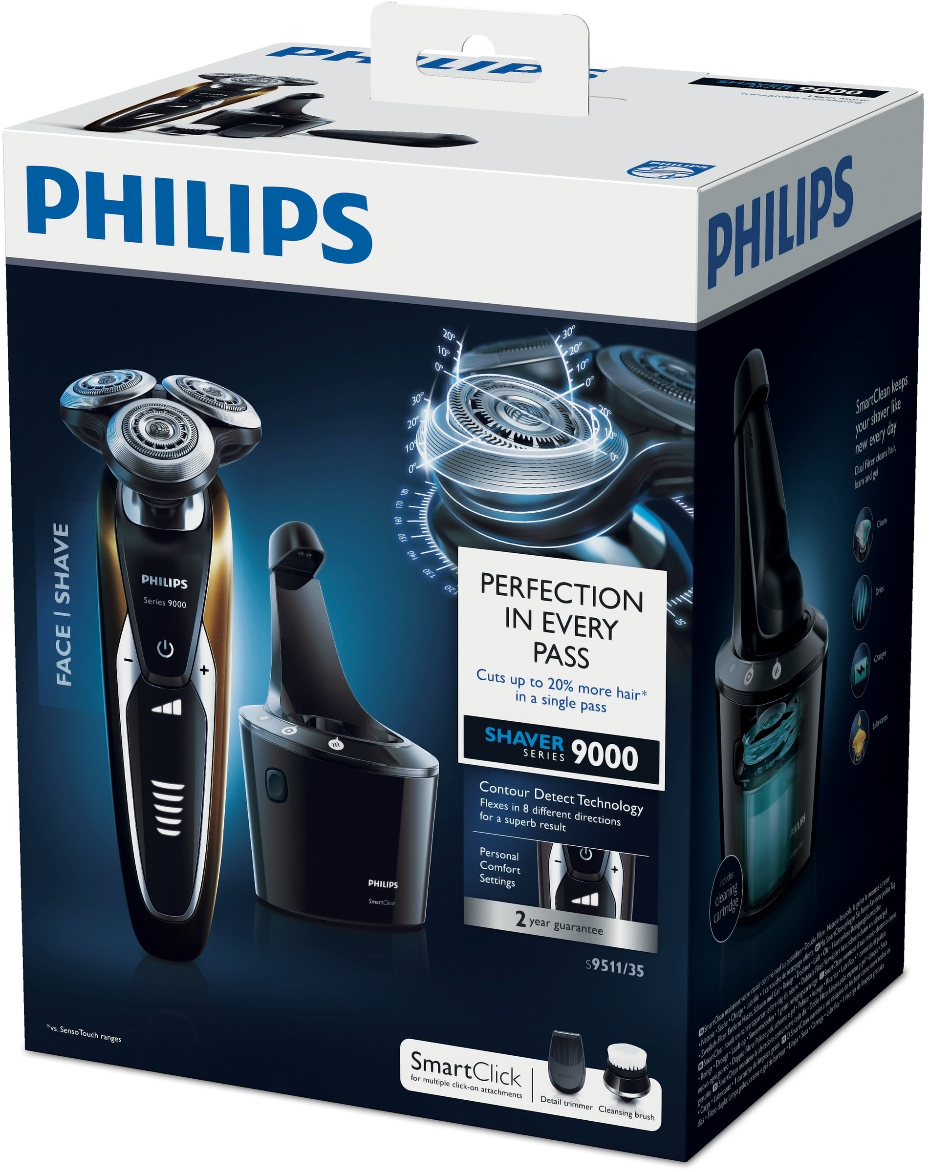 Philips SHAVER Series 9000 S9511/35 men's shaver Rotation shaver Trimmer Black, Bronze – image 2