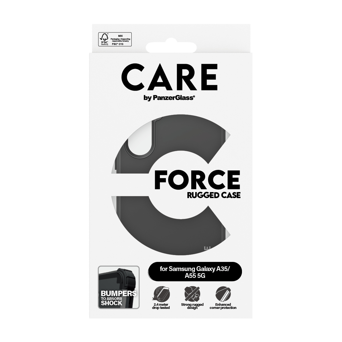 PanzerGlass CARE™ by PanzerGlass® Case Black FORCE Samsung Galaxy A35 5G – image 3