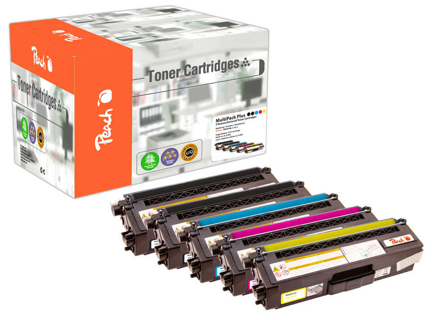 Peach PT845 toner cartridge 5 pc(s) Compatible Black, Cyan, Magenta, Yellow