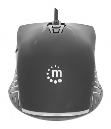 Manhattan Gaming Mouse with LEDs, Wired, Seven Button, Scroll Wheel, 7200dpi, Black with LED lighting, Three Year Warranty – image 5