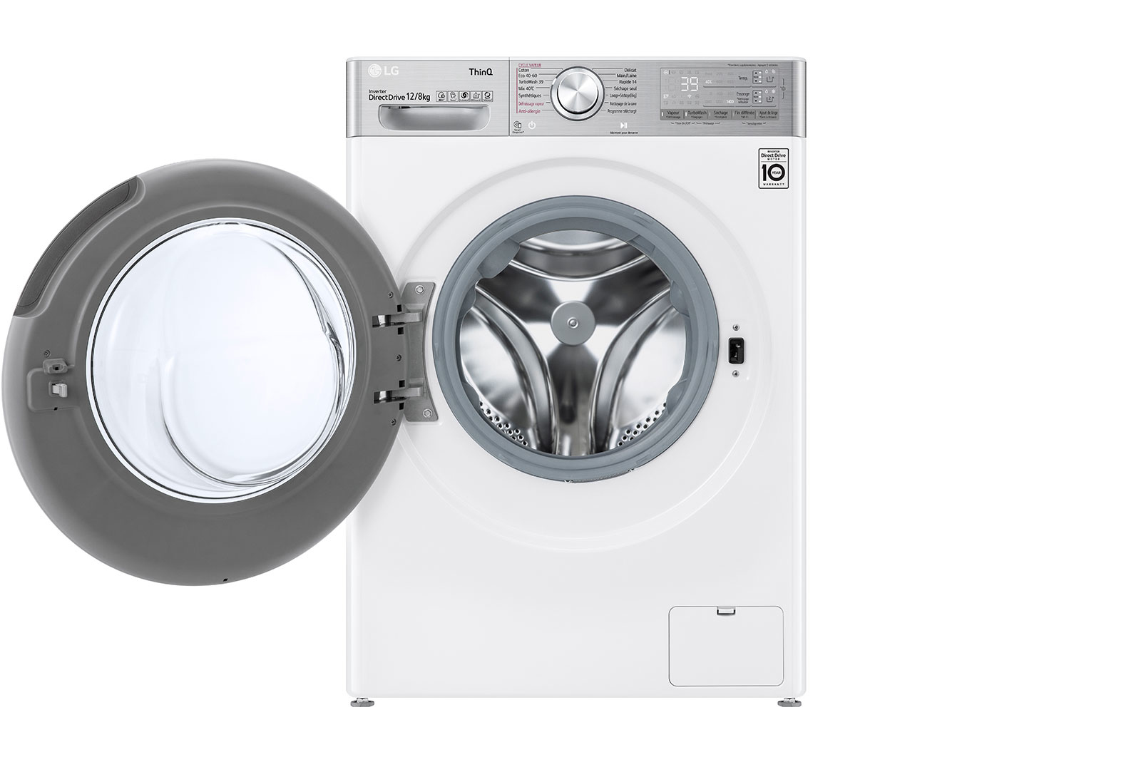 LG F4DV912H2EA washer dryer Freestanding Front-load Black, White – image 2
