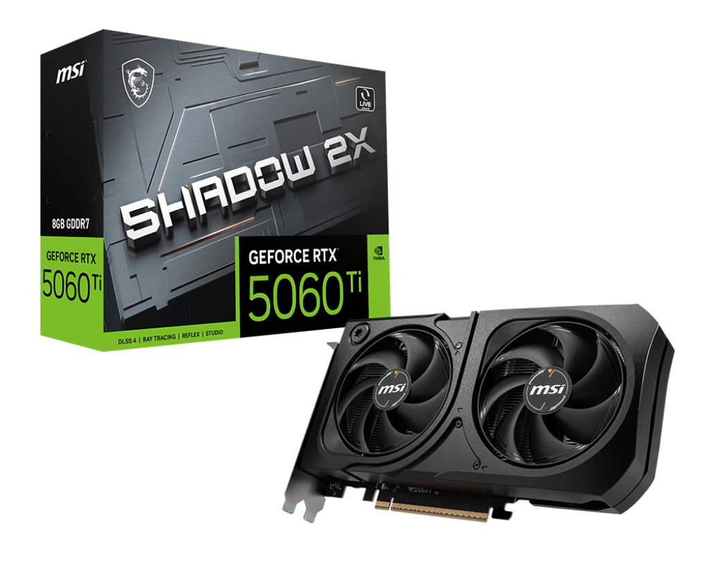 MSI GEFORCE RTX 5060 TI 8G SHADOW 2X PLUS – image 1