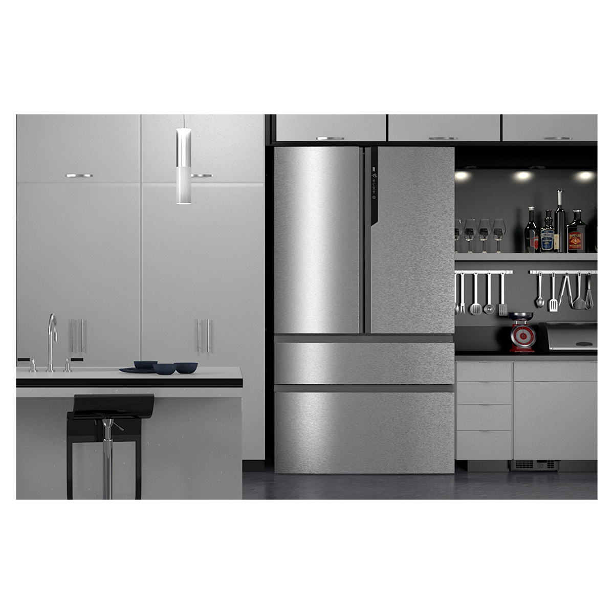 Haier HB25FSSAAA side-by-side refrigerator Freestanding – image 6