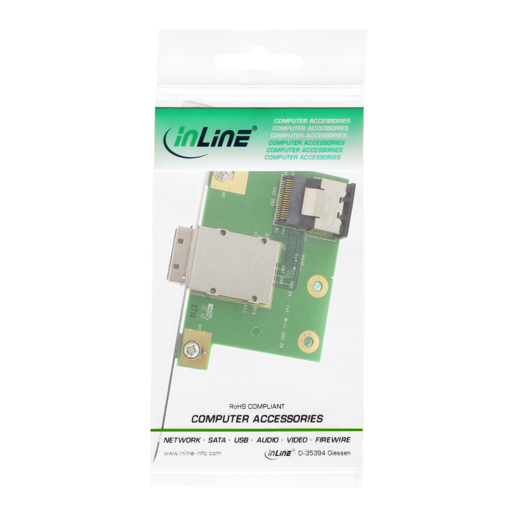 InLine SAS PCI Bracket 1x ext. SFF-8088 / 1x int. SFF-8087 – image 3