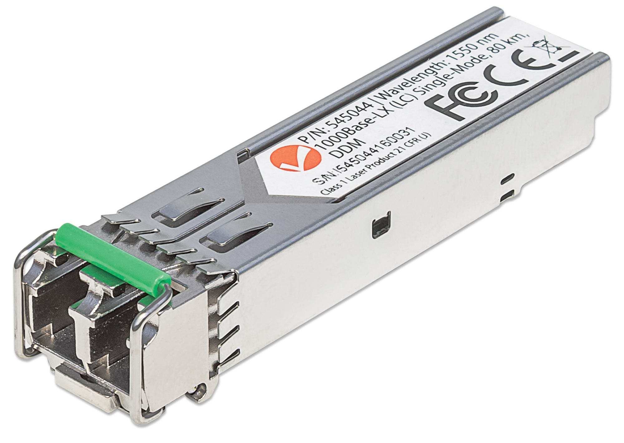 Intellinet Transceiver Module Optical, Gigabit Fiber SFP, 1000Base-Lx (LC) Single-Mode Port, 80km, Wavelength 1550nm, MSA Compliant, Equivalent to Cisco GLC-ZX-