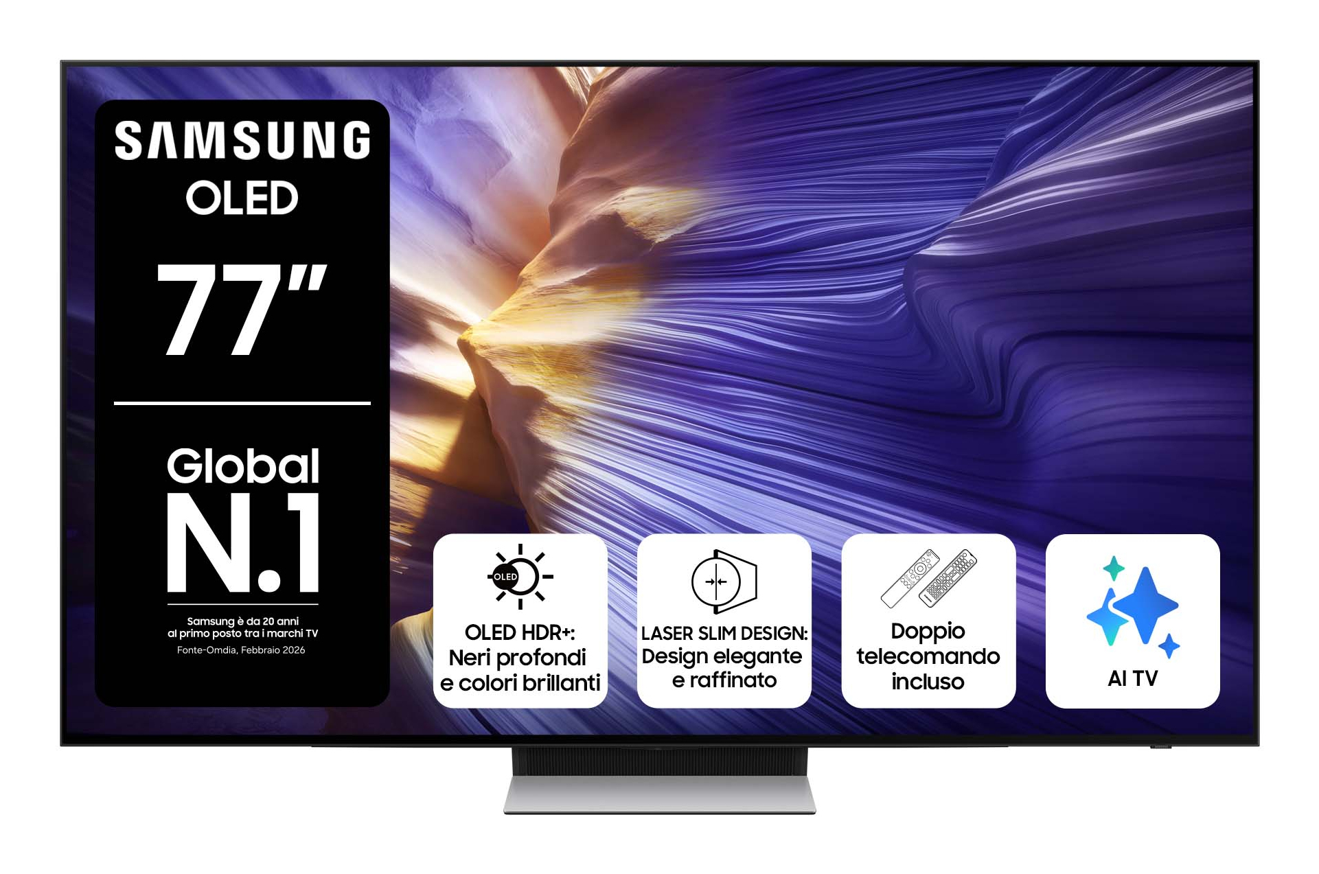 TV Samsung OLED QE77S90FAEXZT 77 4K Smart TV HDR10 WiFi Bluetooth — photo 1