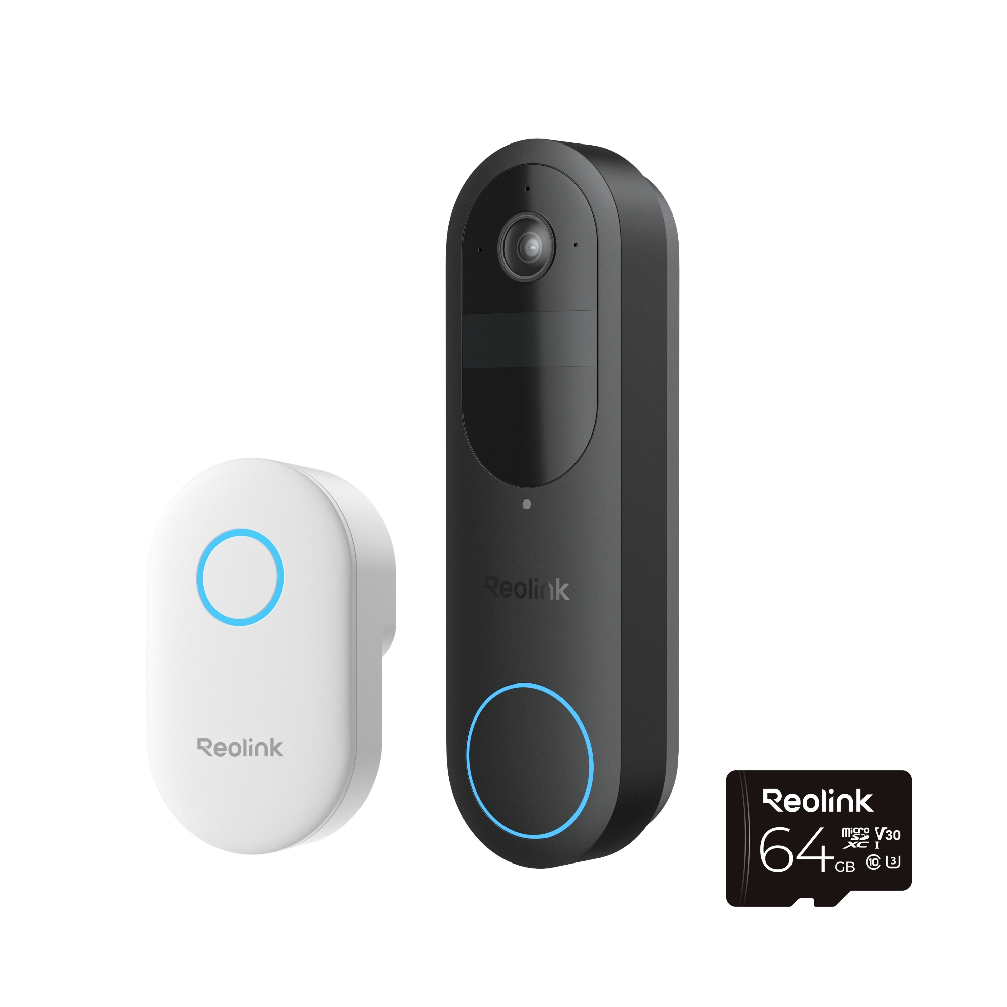 Reolink D340B w/ Chime + 64GB SD sistema per video-citofono 4 MP Nero