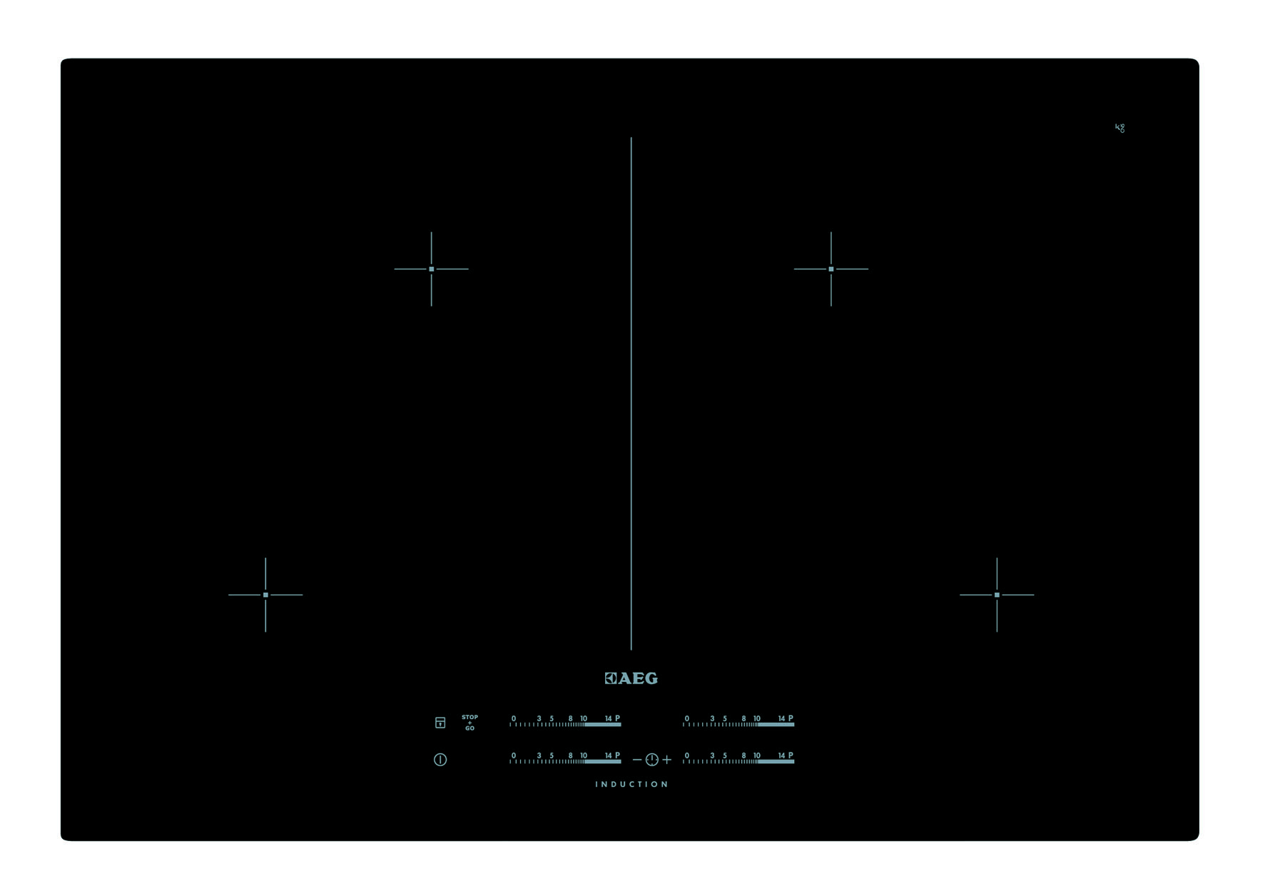 AEG HK854400IB Black Built-in Zone induction hob 4 zone(s) – image 1