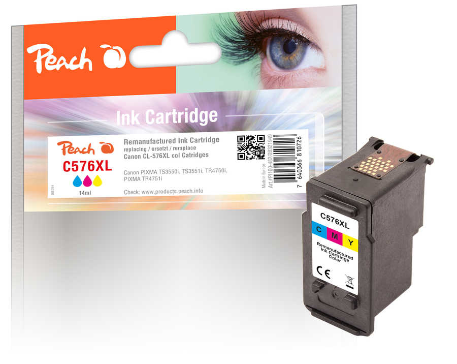 Peach Print-head XL colour compatible with Canon CL-576XL, 5441C001