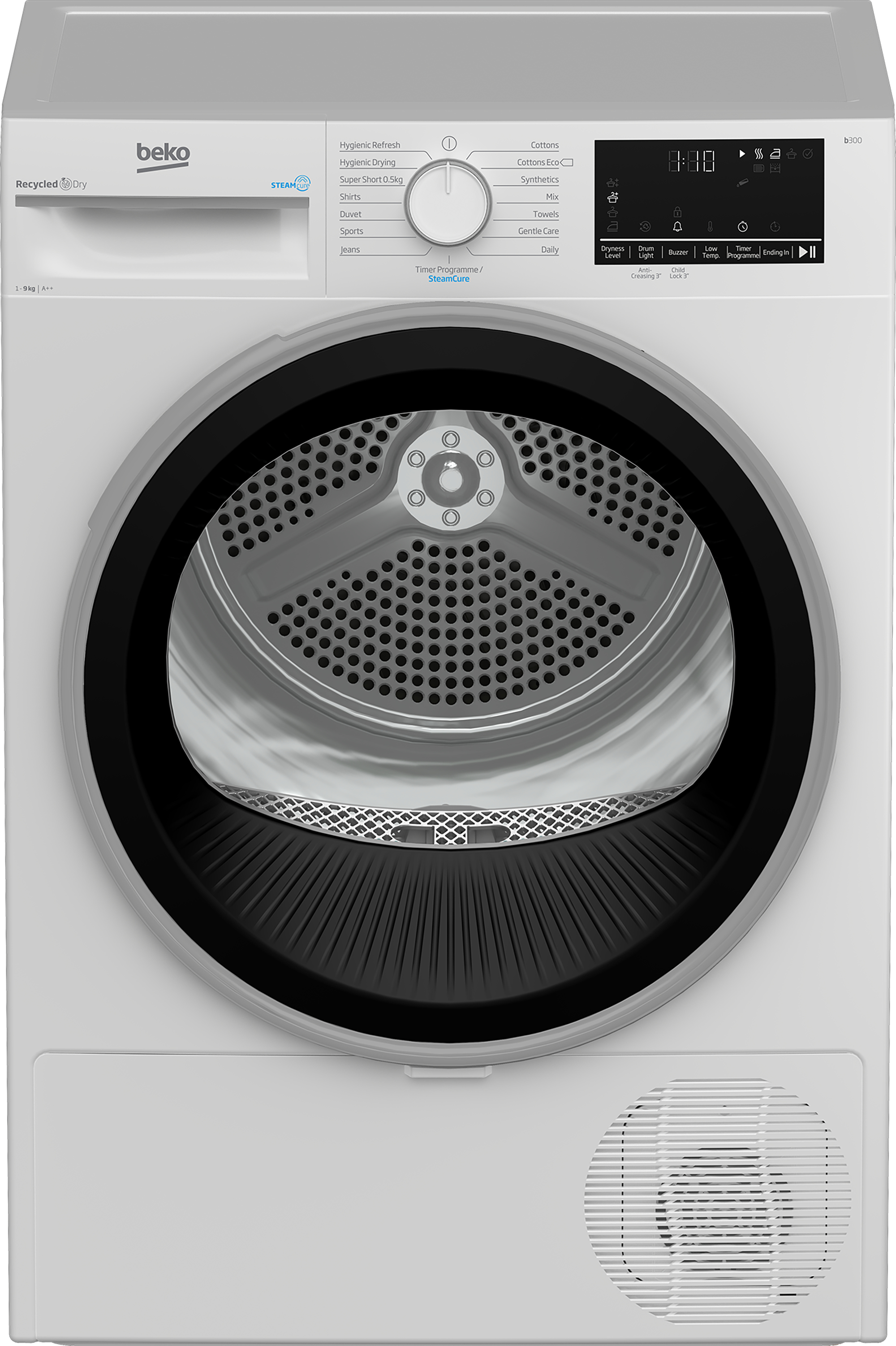 Beko B3T49231DW 9kg Heat Pump Tumble Dryer with SteamCure