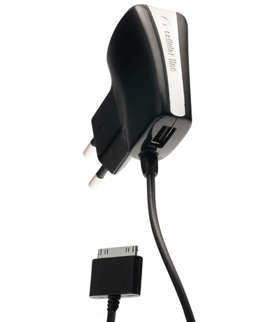 Cellularline ACHUSBIPHONE1 mobile device charger Mobile phone Black AC Indoor
