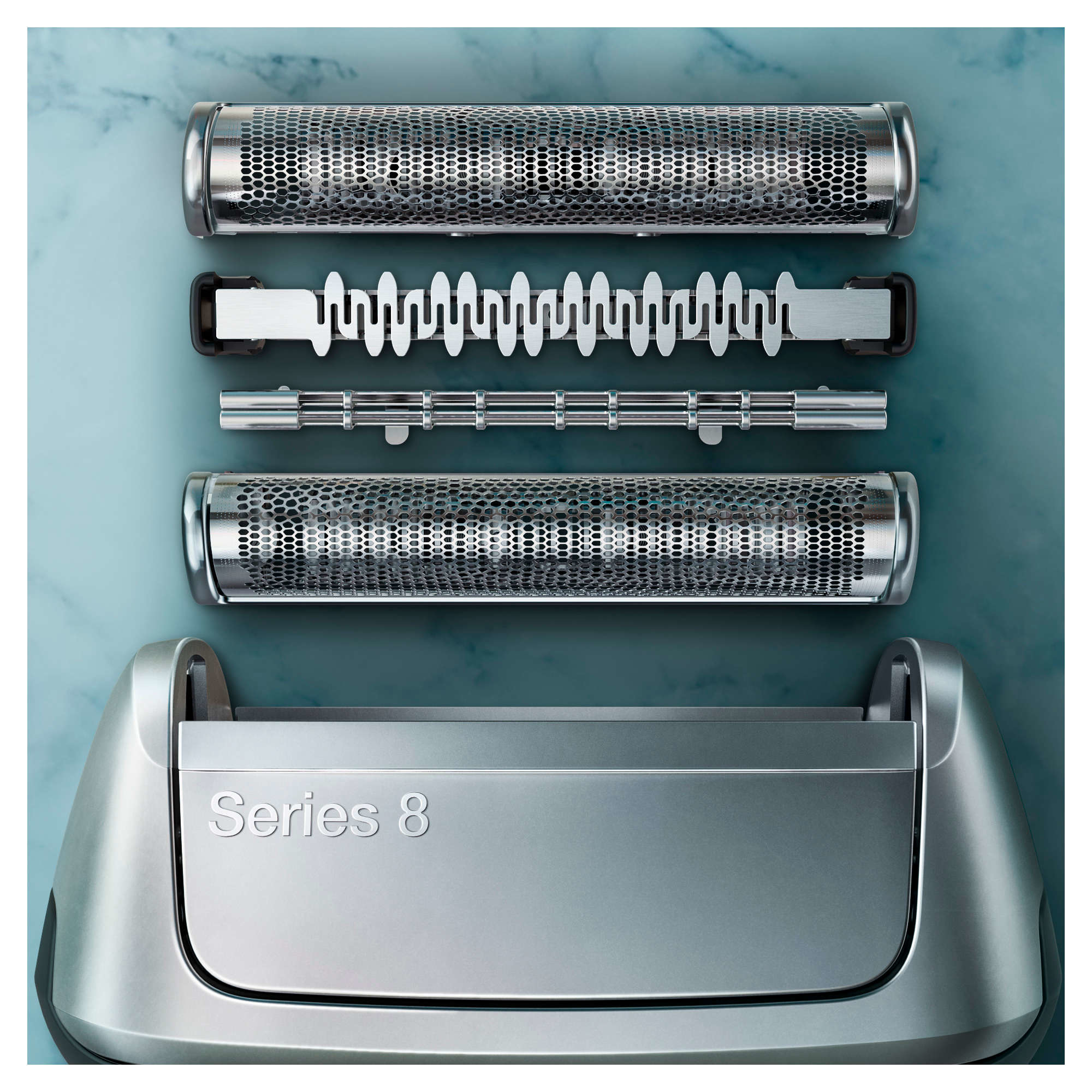 Braun Series 8 8359s Next Generation Electric Shaver, Charging Stand, Leather Case, Silver – image 7