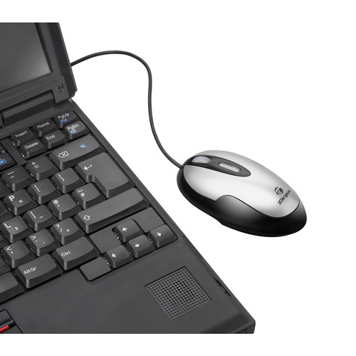 Targus USB 3-Button Laser Notebook Mouse, Silver/Black – image 2