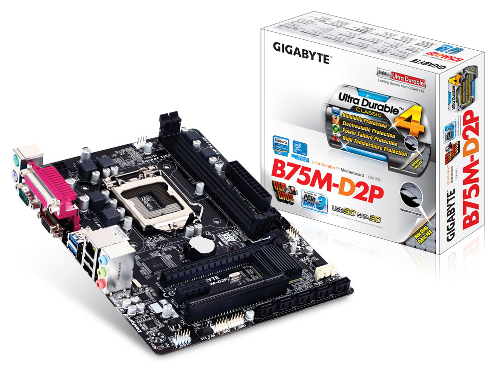 GIGABYTE GA-B75M-D2P motherboard Intel B75 LGA 1155 (Socket H2) micro ATX – image 2