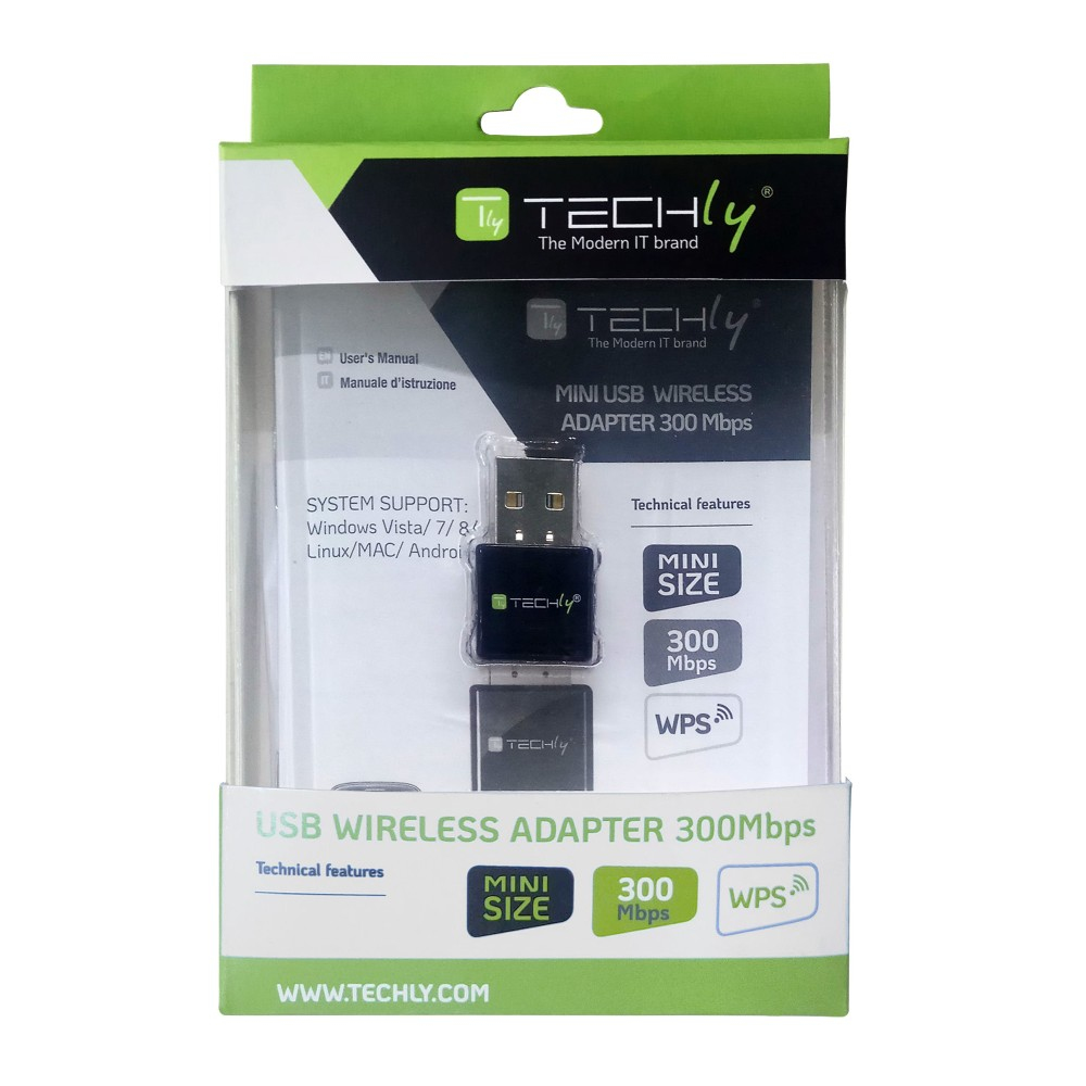 Techly I-WL-USB-300TY network card WLAN 300 Mbit/s – image 2