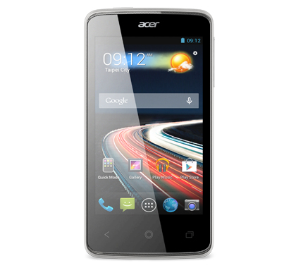 Acer Liquid Z4 10.2 cm (4") Dual SIM Android 4.2 0.5 GB 4 GB White