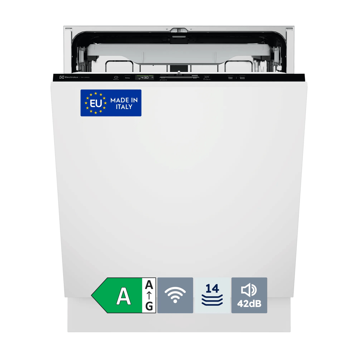 Electrolux Full integrated dishwasher 700 series 60 cm 14 place settings with Wi-Fi