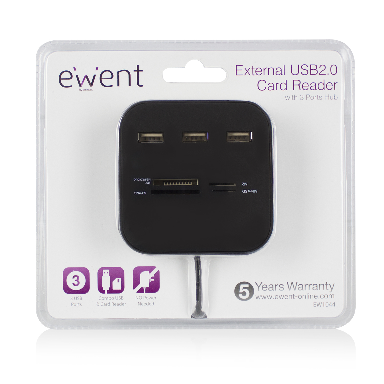 Ewent EW1044 card reader USB 2.0 Black – image 4
