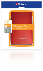 Verbatim Store 'n' Go USB 2.0 Portable Hard Drive 320GB Red – image 3