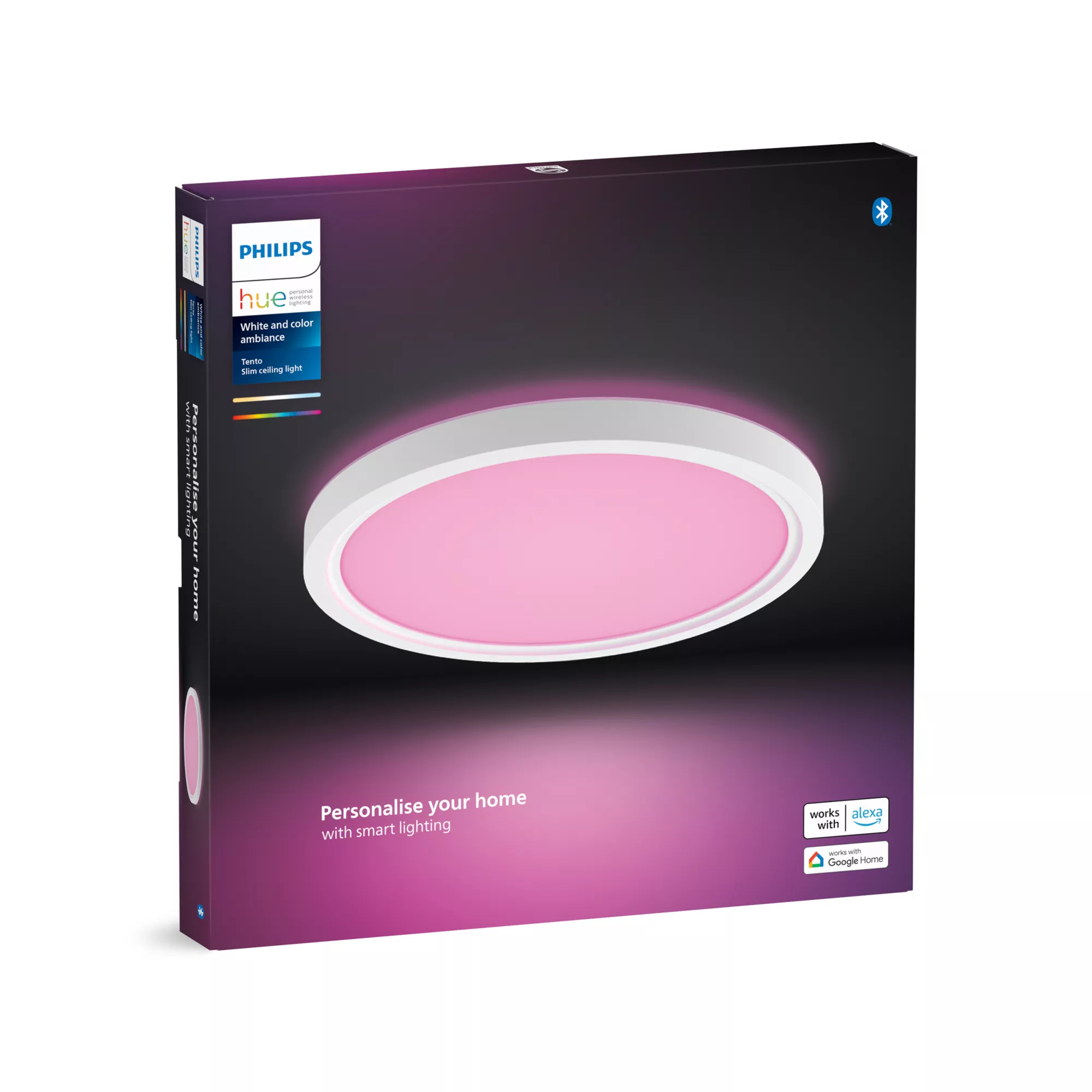 Philips by Signify Philips Hue White and colour ambience Tento round WCA LED ceiling panel – image 4