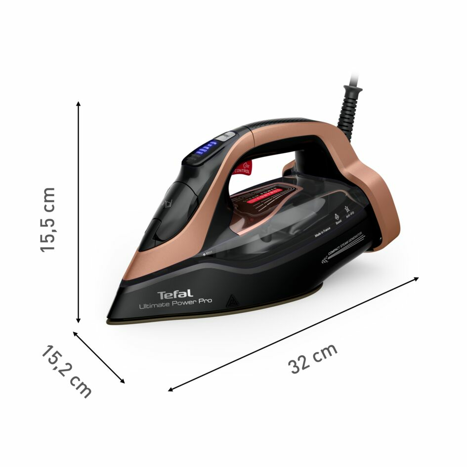 Tefal Ultimate Power Pro FV9E50 Dry & Steam iron Durilium AirGlide Autoclean soleplate – image 3