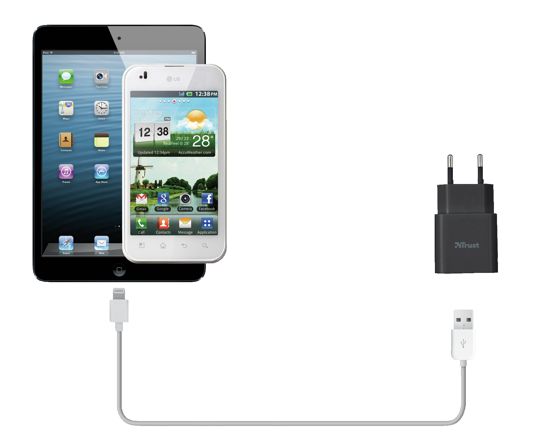 Trust Wall Charger with USB port – image 2