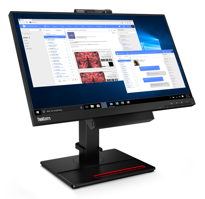Monitor 22" 1920x1080 60Hz 6ms, ThinkCentre Tiny-in-One 22 Gen4, Panel IPS, Altavoces 2x 2W, Camara 720p, 1 DP 1 USB 3.1