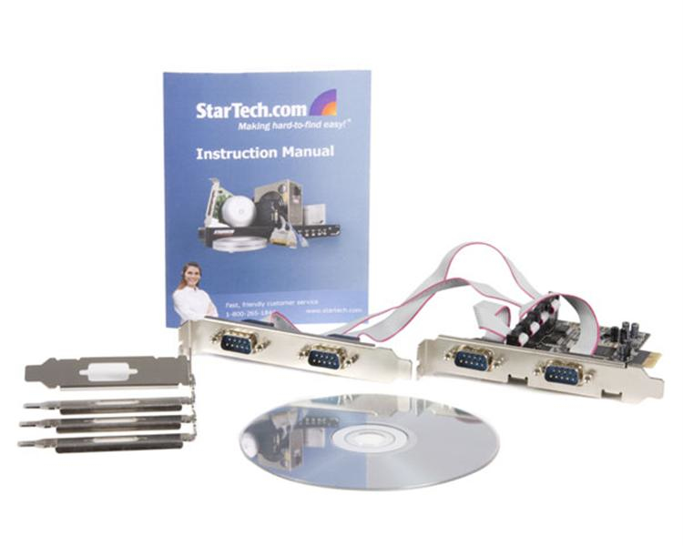 StarTech.com 4 Port Native PCI Express RS232 Serial Adapter Card with 16550 UART – image 5