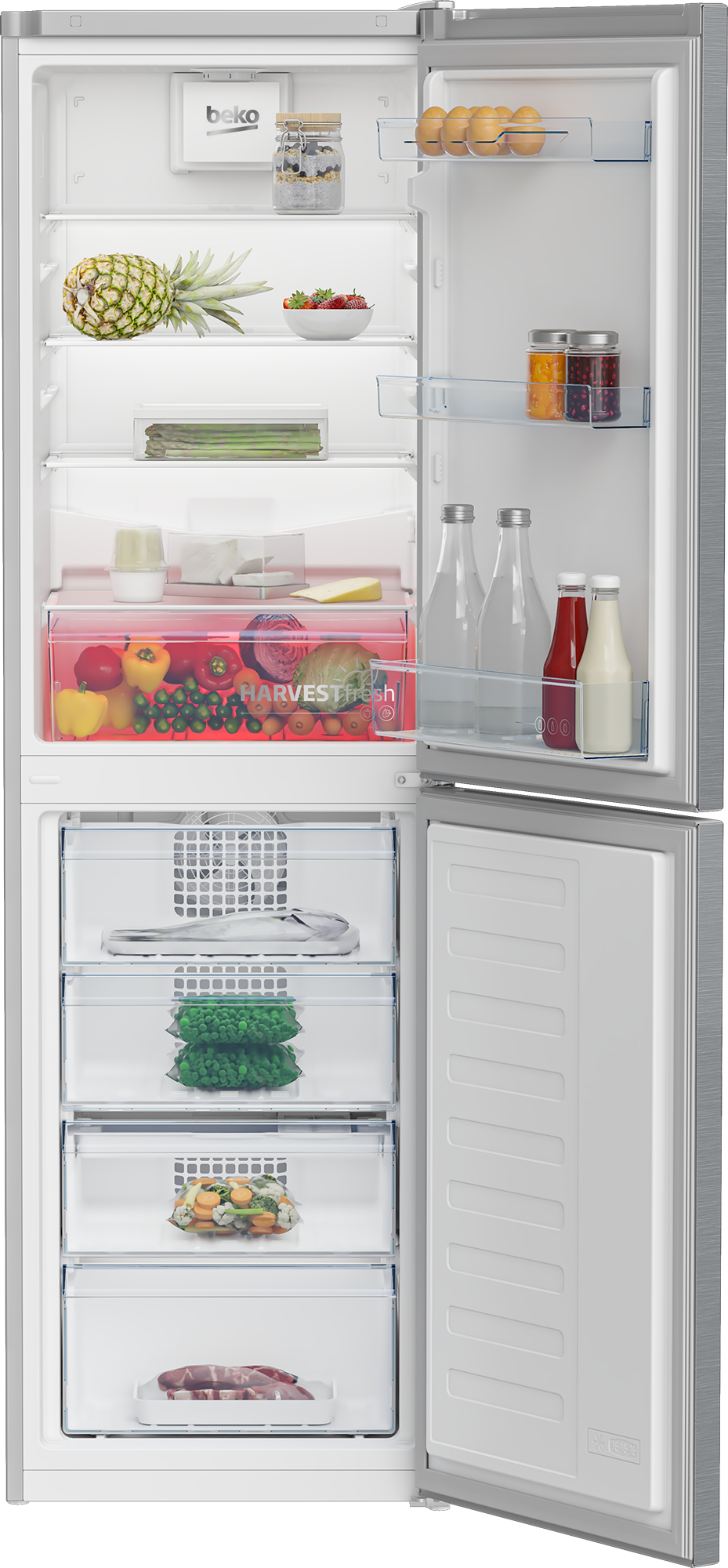 Beko CNG4582VPSPS Freestanding Frost Free Fridge Freezer with HarvestFreshTM – image 2