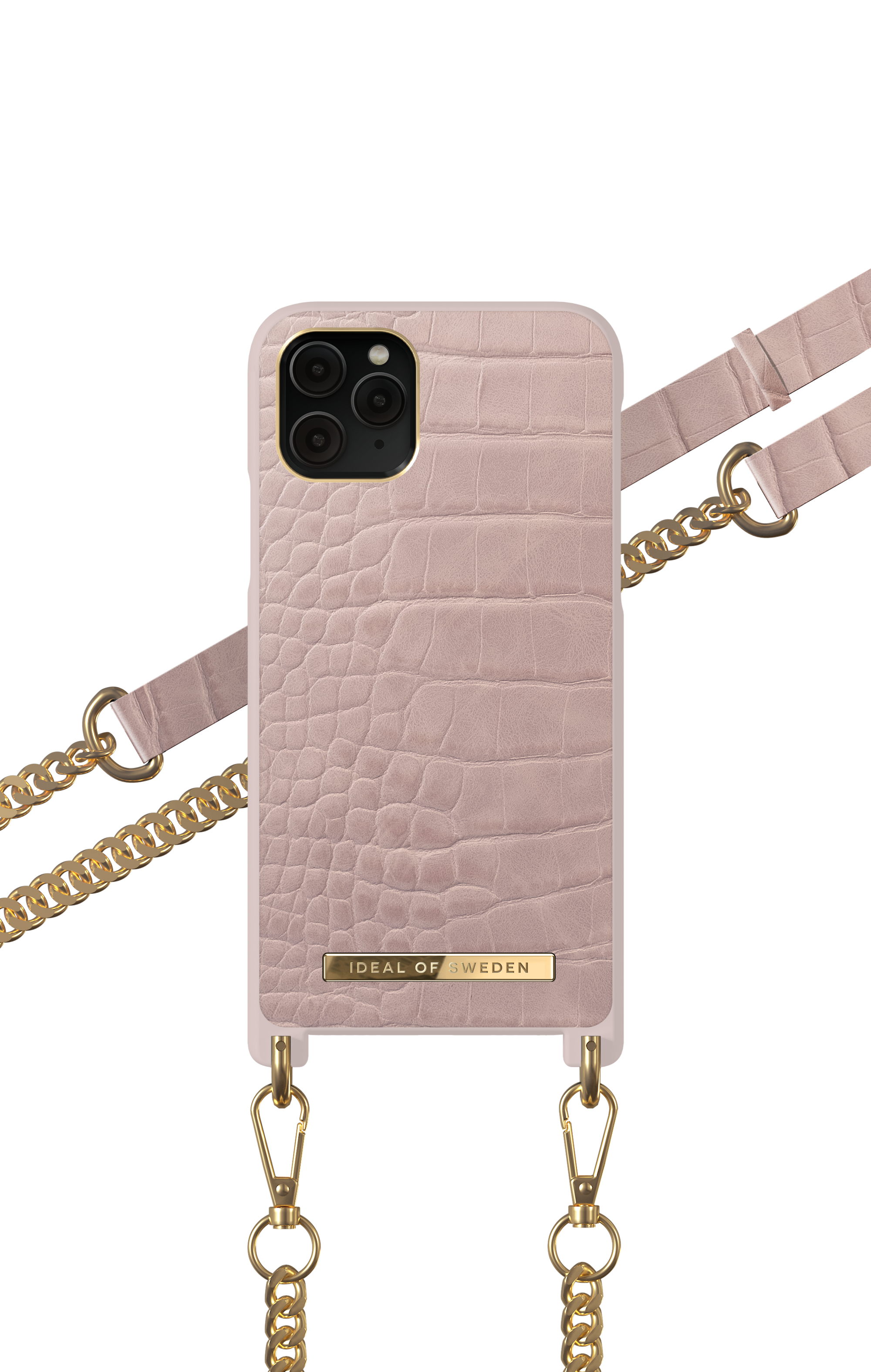 iDeal of Sweden Necklace Case iPhone 11P/XS/X Misty Rose Croco – image 4