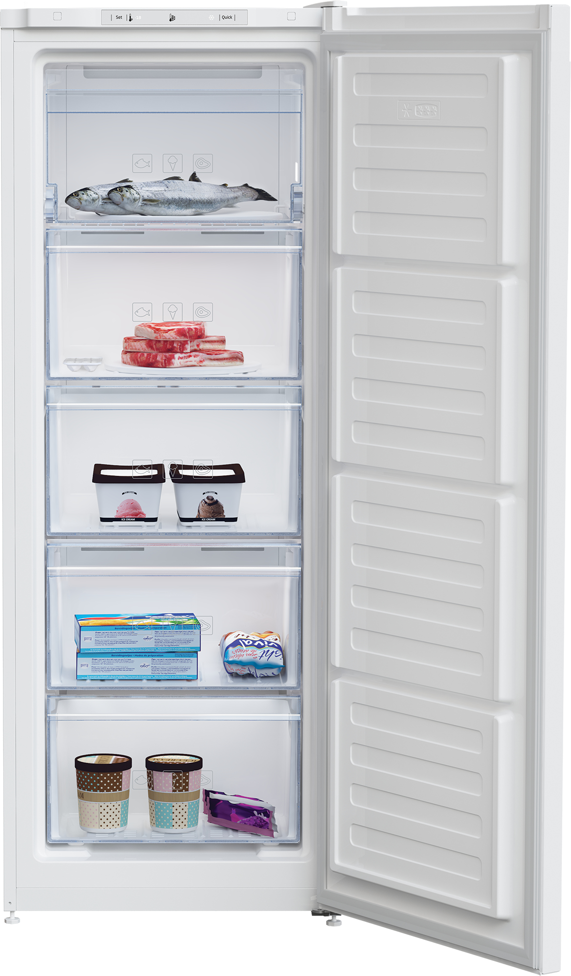 Beko RFNE200E40WN Upright freezer Freestanding – image 2