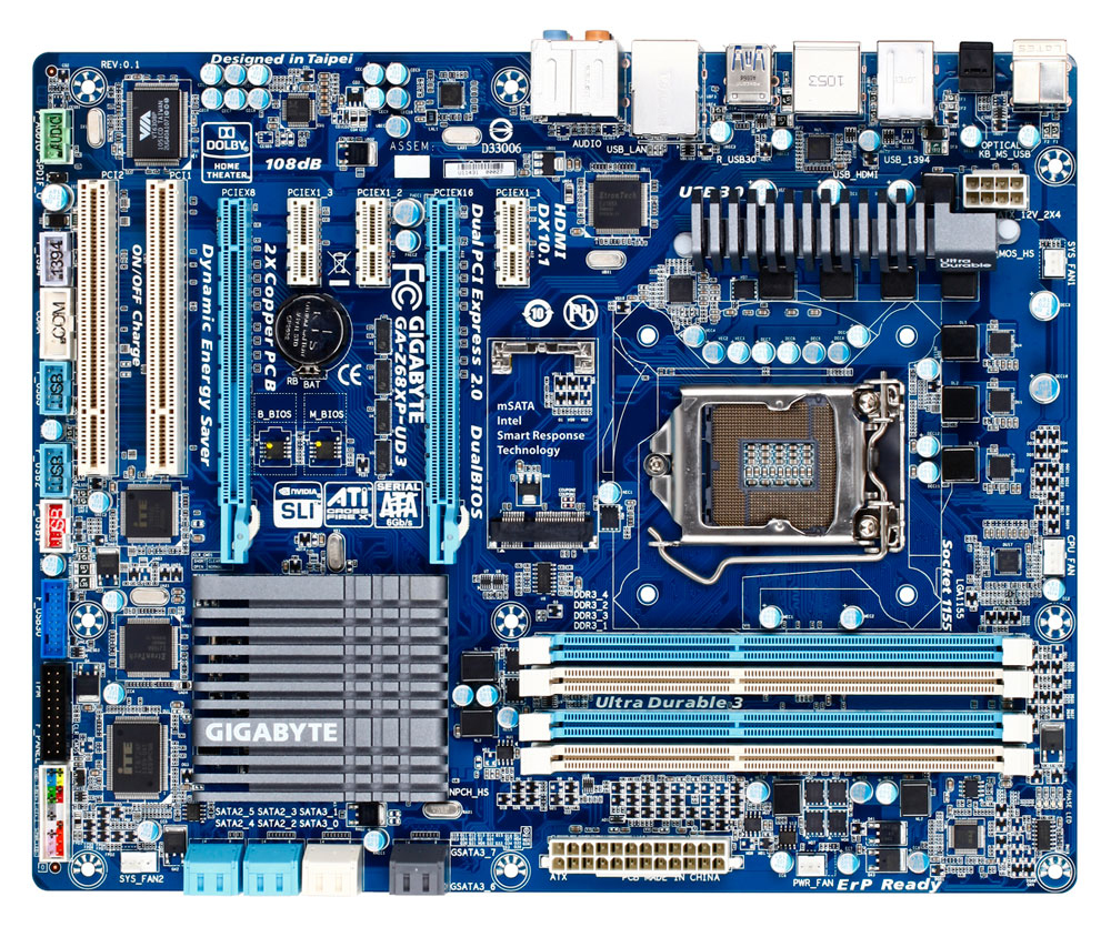 GIGABYTE Z68XP-UD3 Intel Z68 LGA 1155 (Socket H2) ATX – image 1