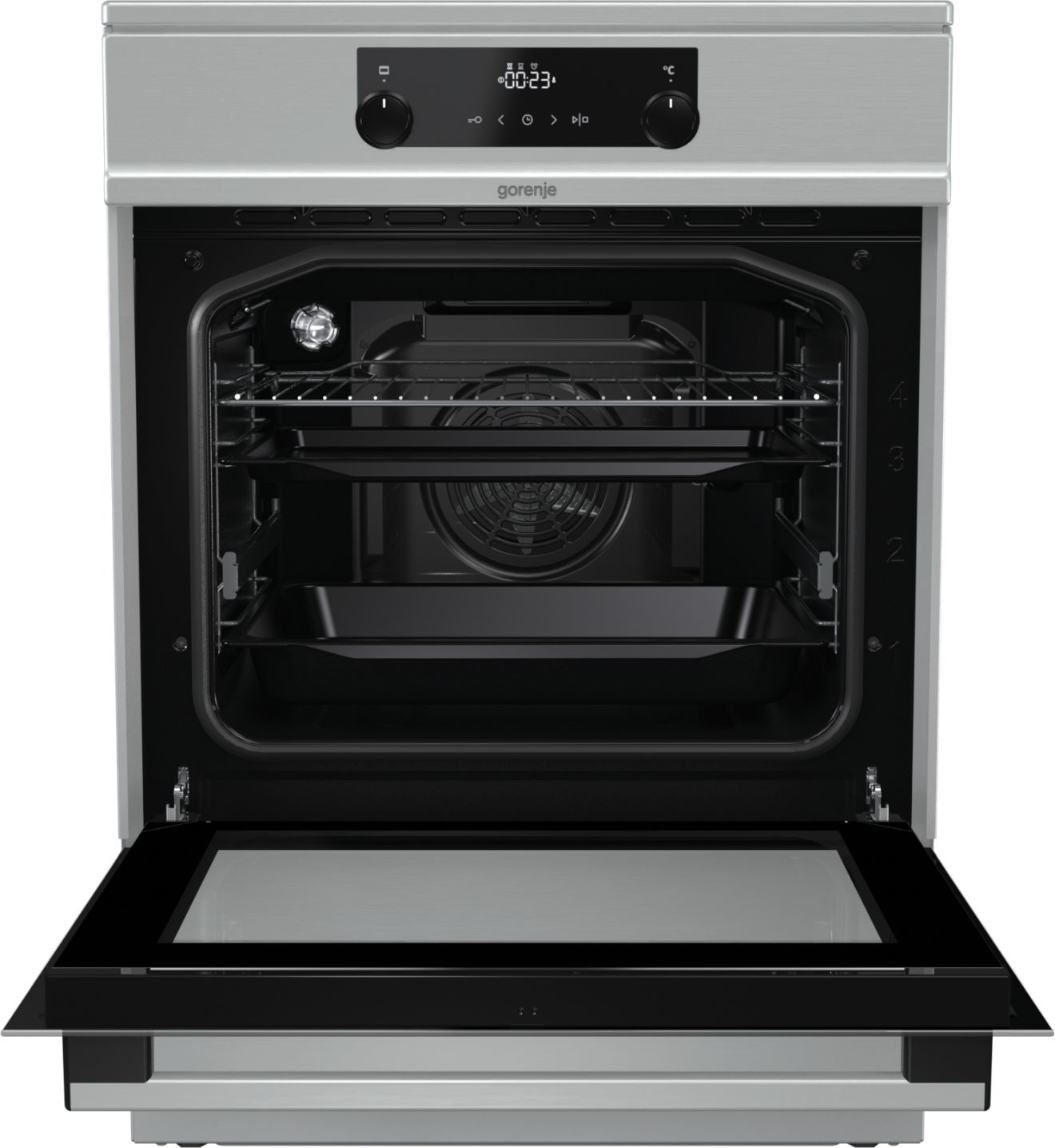 Gorenje EIT6351XPD Freestanding cooker Electric Zone induction hob Black, Stainless steel – image 4