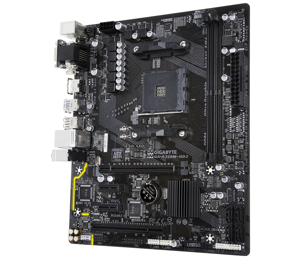 GIGABYTE GA-A320M-HD2 motherboard AMD A320 Socket AM4 micro ATX – image 2