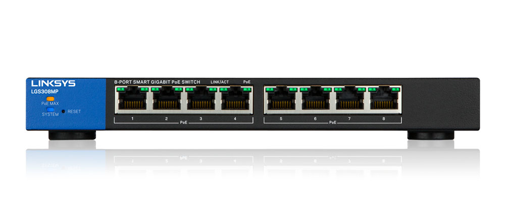 Linksys LGS308MP-EU network switch Managed Gigabit Ethernet (10/100/1000) Power over Ethernet (PoE) Black – image 2