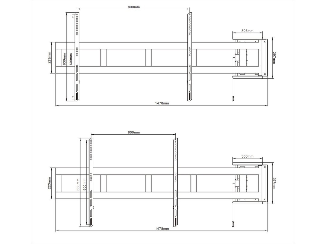 Multibrackets M Universal Swing Arm 180 Degrees x Large Black – image 9