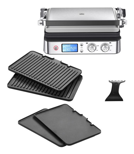 Braun Kontaktgrill MultiGrill 9 CG 9043 – 3 Kochpositionen